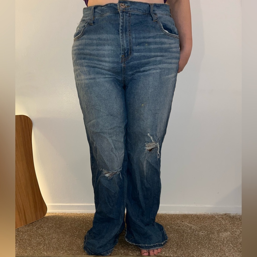 Fashion Nova Blue Distressed Women's Jeans